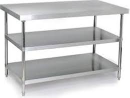 SS Table with Shelf